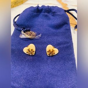 Tory Burch Heart Studs